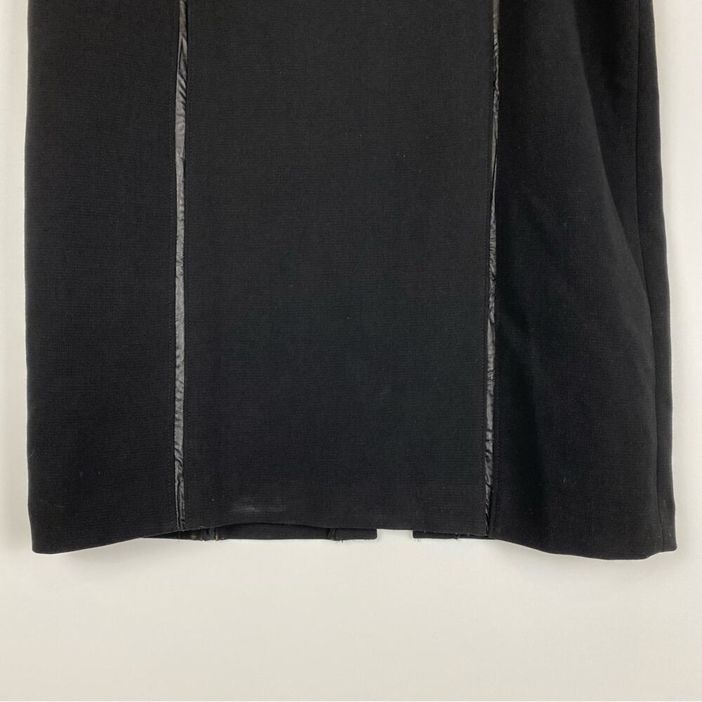 Peter Nygard Black Pencil Skirt Pleather Dart Accents Womens Size 14 - Picture 5 of 12